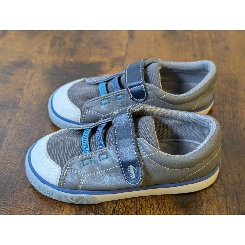 See Kai Run Basics Toni Toddler Gray Blue Sneakers Size 6T KSN400U188 Good Cond